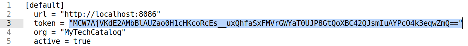 CM4-WRT-A InfluxDB config token.